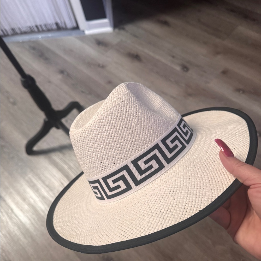 Valentino White Woven Straw Hat